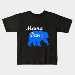 Mama Bear White Text Kids T-Shirt